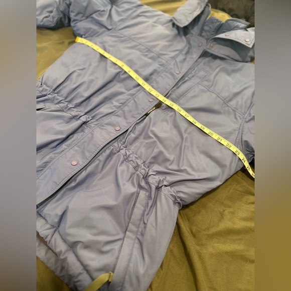 VTG 90s Women’s Sz:M Patagonia Blue Parka Jacket Hooded Puffer Insulated zip - Picture 8 of 16